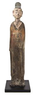 A Chinese Pottery Tomb Figure of an Official