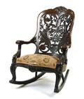 An American MidVictorian Molded Mahogany Rocking Chair