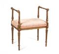 A Louis XVI Style Giltwood Window Bench