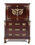 An Empire Gilt Bronze Mounted Secretaire a Abattant