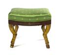 An Empire Mahogany Parcel Gilt and Gilt Metal Mounted Tabouret