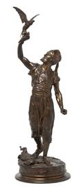 A French Bronze Figural Group Pierre Jules Mene 18101879