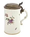 A Continental Porcelain Gilt Metal Mounted Tankard