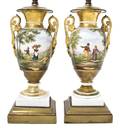 A Pair of Paris Porcelain Urns