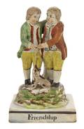 A Staffordshire Pottery Figural Group