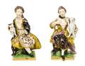 A Pair of English Porcelain Figures Bloor Derby