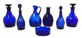 A Collection of Cobalt Glass Articles
