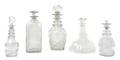 A Collection of Ten English and American Cut Glass Decanters