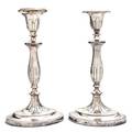 A Pair of English Silver Candlesticks