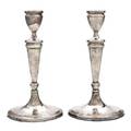 A Pair of English Silver Candlesticks