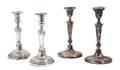 Two Pairs of English Silverplate Candelabra