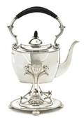 An English Silver Hot Water Kettle on Stand Ellis Jacob Greenberg