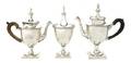An Assembled American Coin Silver Tea and Coffee Set I Browne and John LeTelier