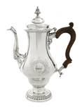 An American Coin Silver Coffee Pot William Hackle