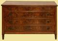 159 Antique Walnut Veneer Dresser