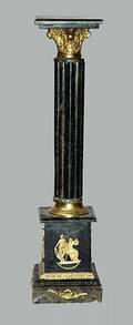 137 NeoClassical Style Green Marble Mounted Pedestal