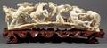 109 Ivory Bridge of Horses on Teak Base