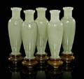 A Set of Five Jade Vases