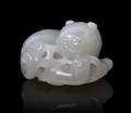 A White Jade Carving of a Cat