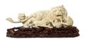 A Chinese Ivory Carving of Lions