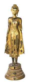 A Southeast Asian Gilt Figure of Buddha