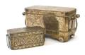Two Silvered Copper Betel Nut Boxes