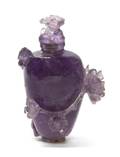 A Carved Amethyst Snuff Bottle