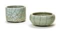 A Group of Two Celadon Glazed Vessels