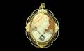 137 14KT Gold Carved Shell Cameo Pendant