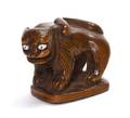 A Boxwood Netsuke of a Tiger