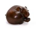 A Boxwood Netsuke of a Rat