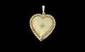 122 14Kt Gold Heart Locket with One Sm Center Diam