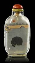 An Interior Painted Glass Snuff Bottle Ma Family
