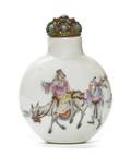 An Enameled Porcelain Snuff Bottle