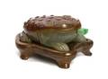 A Jadeite Three Legged FrogForm Snuff Bottle