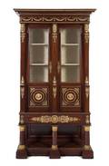 An Empire Style Gilt Bronze Mounted Mahogany Display Cabinet Gerson  Weber
