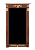 An Empire Gilt Bronze Mounted Mahogany Mirror