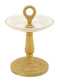 An Empire Gilt Metal and Cut Glass Tazza