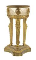 An Empire Gilt Bronze and Cut Glass Center Piece