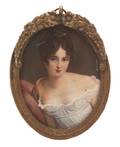 A Continental Portrait Miniature on Ivory