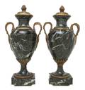 A Pair of Neoclassical Gilt Bronze Mounted Urns
