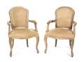 A Pair of Limed Oak Fauteuils