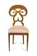 A Biedermeier Walnut Side Chair