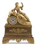 A French Gilt Bronze Mantel Clock retailed by Tiffany and Co