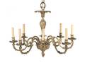 A Neoclassical Silvered EightLight Chandelier