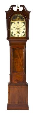 An American Mahogany Tall Case Clock