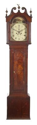 An American Oak Tall Case Clock Howard