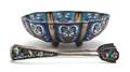A Russian Enameled Silver Bowl