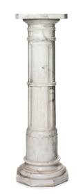 An Italian White Marble Pedestal