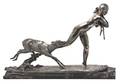 A French Silvered Bronze Figural Group Ary Jean Leon Bitter 18831973